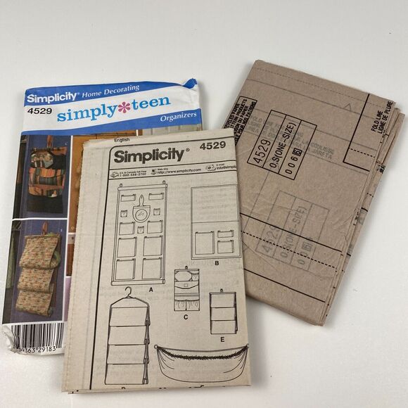 Simplicity 4529 Home Decorating Simply Teen Organizers Sewing Patterns UNCUT FF - Picture 9 of 9